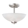 Thomas Tia 1175'' Wide 2Light Semi Flush Mount, Matte Nickel 190067117